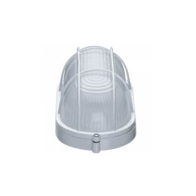Светильник НПП-100w термостойкий овальный с решеткой IP54 белый