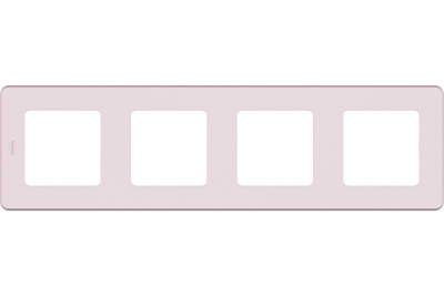 Рамка 4 поста INSPIRIA розовый