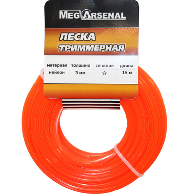 Леска триммерная MegArsenal d3.0 звезда L15