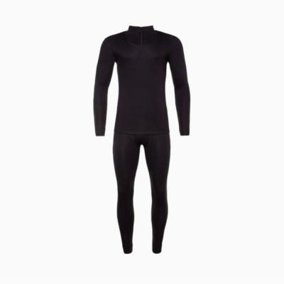 Термобельё мужское 470 цв1 (фуфайка, кальсоны), цвет черный, р-р 48