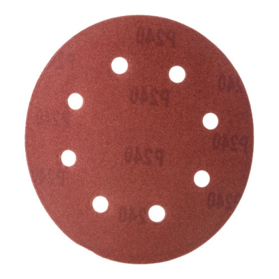 Шлифбумага кругл. , 180мм, зерно 240, 20шт 8-ОТВЕРСТИЙ ДЛЯ УДАЛЕНИЯ ПЫЛИ, Sturm! DWS6010-9240 