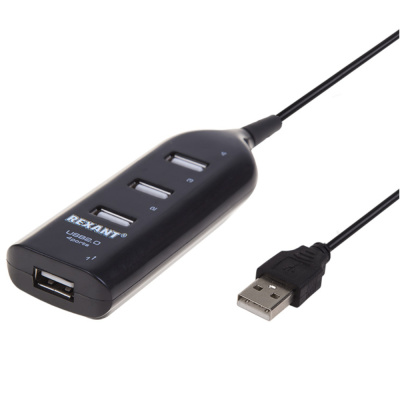 Разветвитель USB 2.0 на 4 порта REXANT, 18-4105