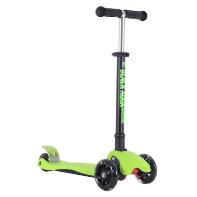 Самокат MG004 (светящиеся колёса, зеленый)