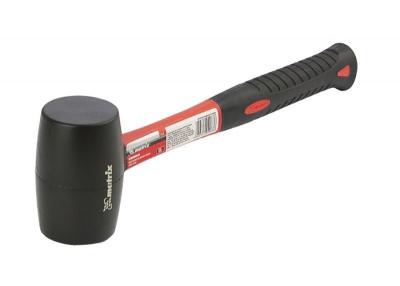 Киянка резиновая 450гр черная резина, фибергласовая ручка "MATRIX"