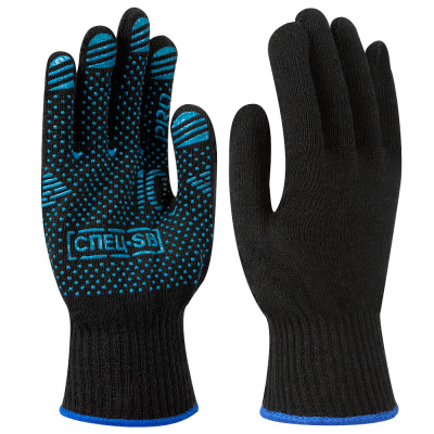 Перчатки х/б с ПВХ СПЕЦ-SB®PRO, черные (9)