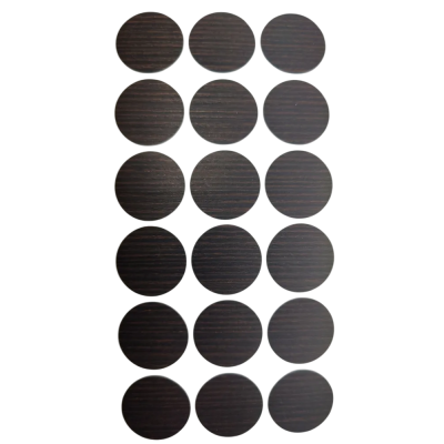 Заглушка самоклеящаяся венге, D20 мм (18 шт.)