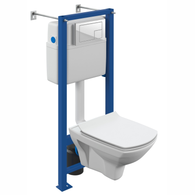 Инсталляция CARINA XL CO DPL EO slim VECTOR кнопка CORNER пластик белый