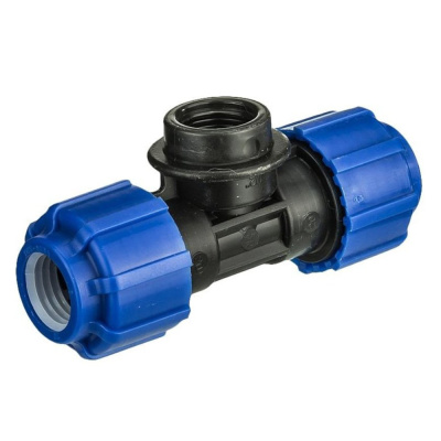 Тройник ПЭ 32х1 внутр.резьба ИТАЛ