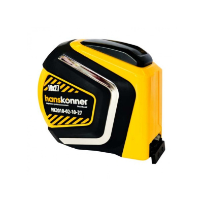 Рулетка 10x27, автостоп,противоударный обрезин.корпус, СУПЕРМОЩНЫЙ МАГНИТ,Hansk