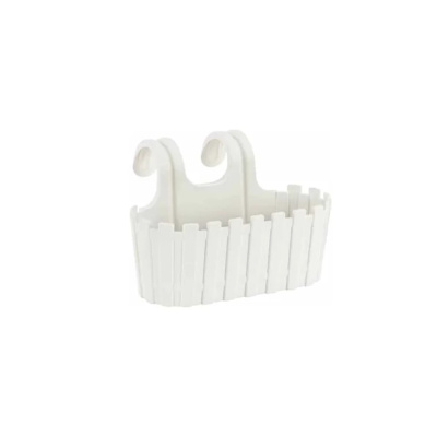 Ящик д/цветов на перила (балконный) AKASYA, 30см Белый 411230016 Бытпласт