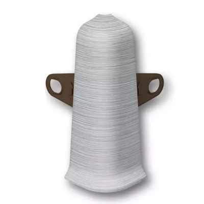 Угол для плинтуса 70мм "Деконика" Алюминий / 186 наружный (комплект)										