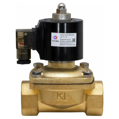 Клапан соленоидный НЗ Ду 15 24В СК-12-15-В мембарана Витон, Росма