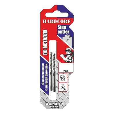 Сверло по металлу фрез. 2.0х49мм 2шт/уп "Hardcore" 140020