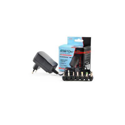 Сет. адаптер/блок пит. Robiton TN500S AC/DC(3/4.5/5/6/7.5/9/12V 0,5A) импул.,стаб.7 штек. (унив.пол.